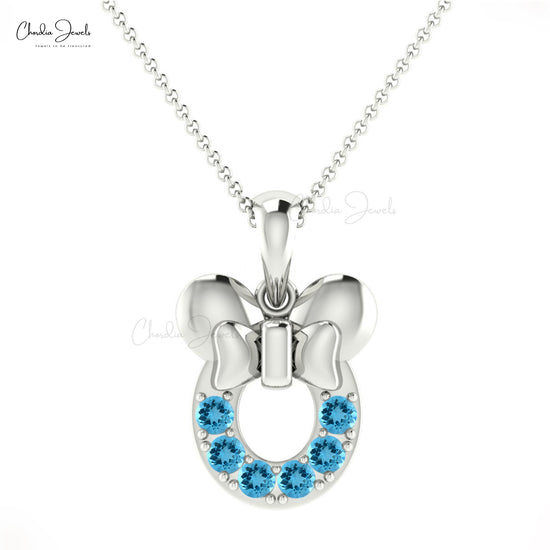 Swiss Blue Topaz Kids Pendant