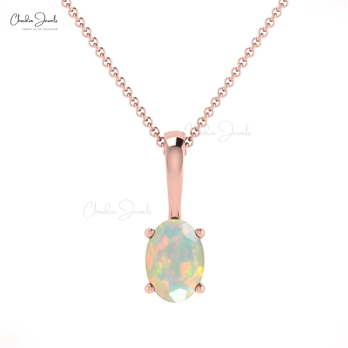 Load image into Gallery viewer, Newly Designed Natural Fire Opal Overplay Pendant Necklace Round White Diamond Pendant in 14 Pure Yellow Gold Valentine&amp;#39;s Day Gift For Girlfriend
