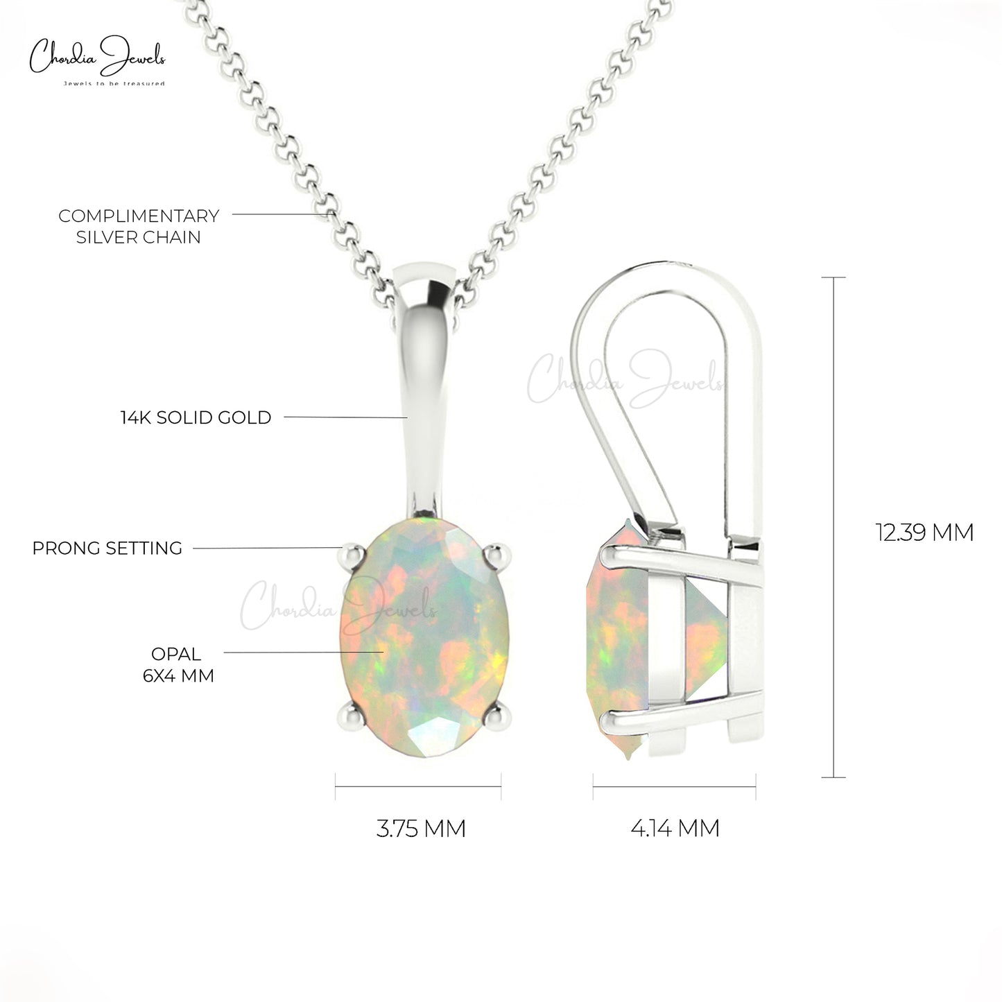 Load image into Gallery viewer, Natural Opal Pendant
