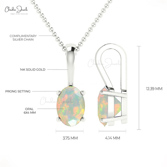 Oval Gemstone Pendant
