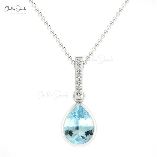 Genuine Aquamarine Pendant