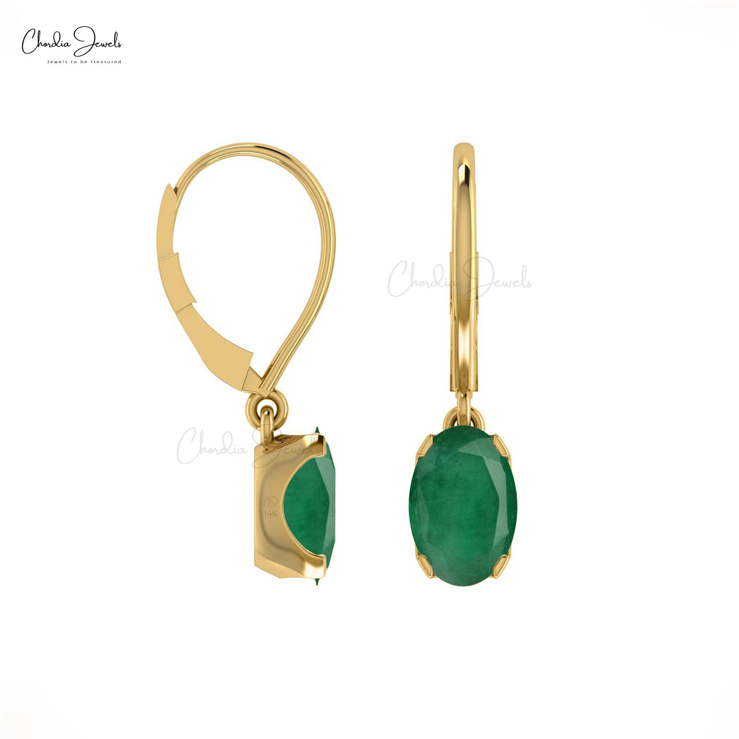 gold and emerald earrings
