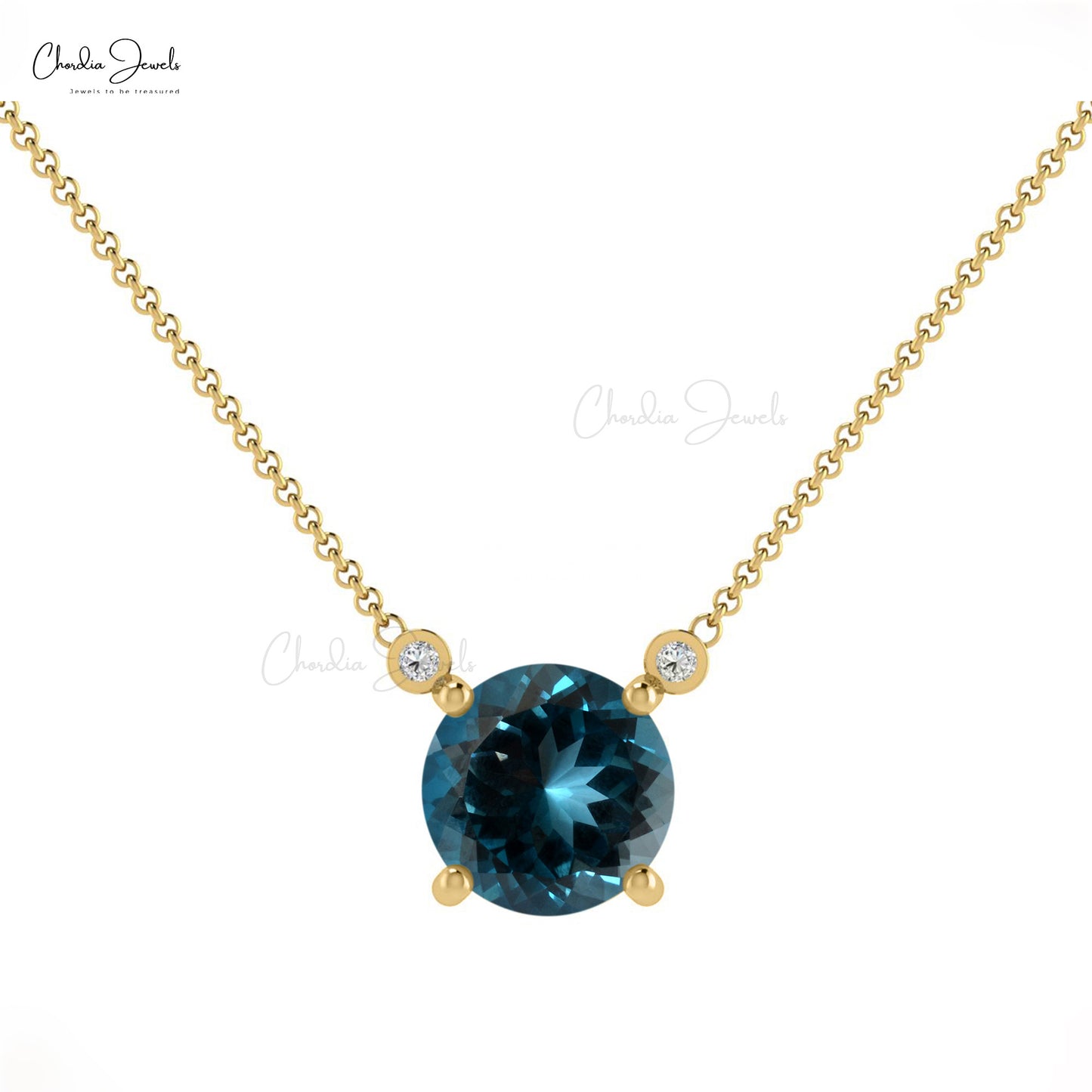 London blue topaz necklace 14k yellow gold shop