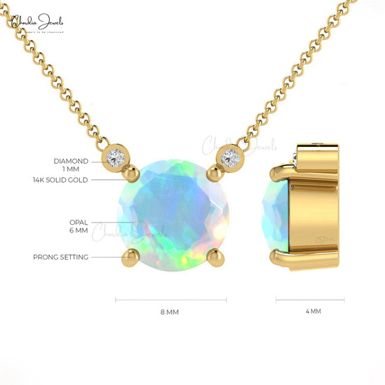 Vintage 14K Gold Opal Pendant Necklace – Boylerpf