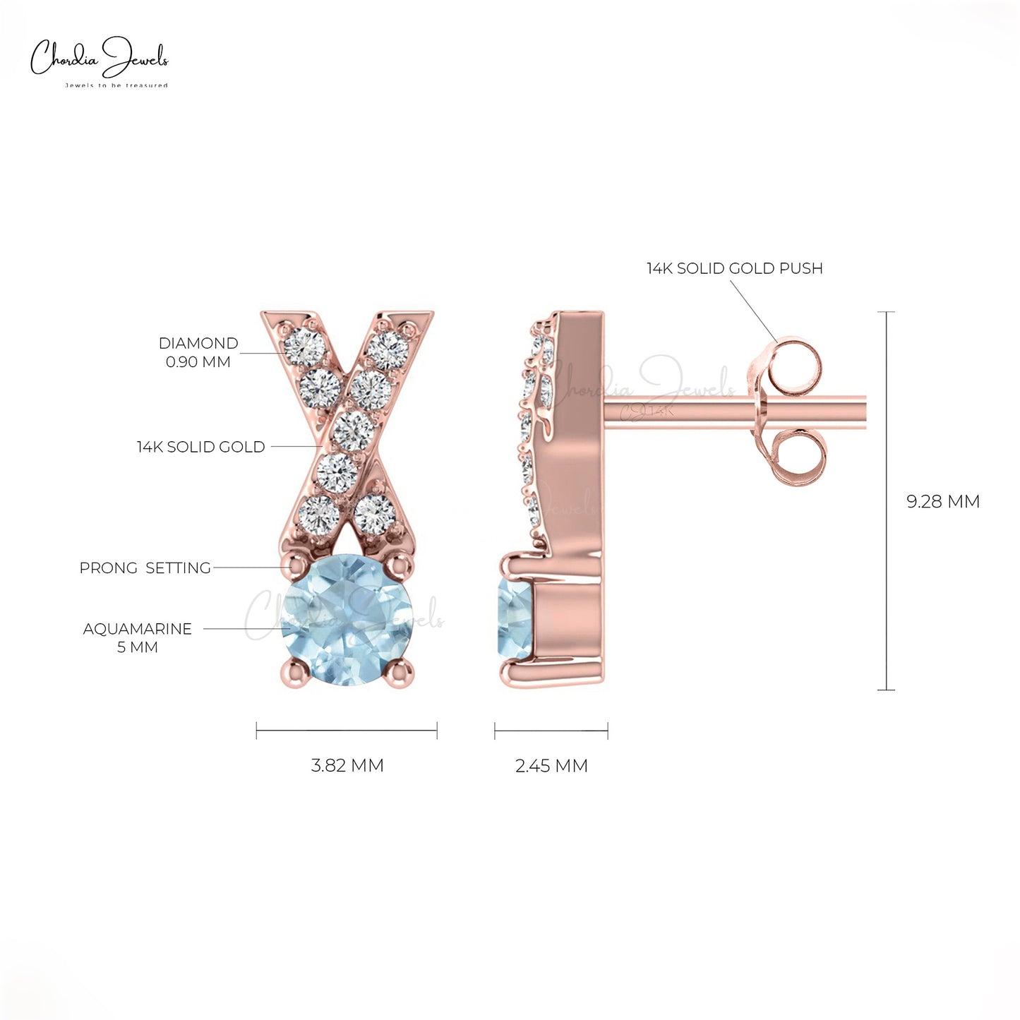 Push Back Studs Earring For Women