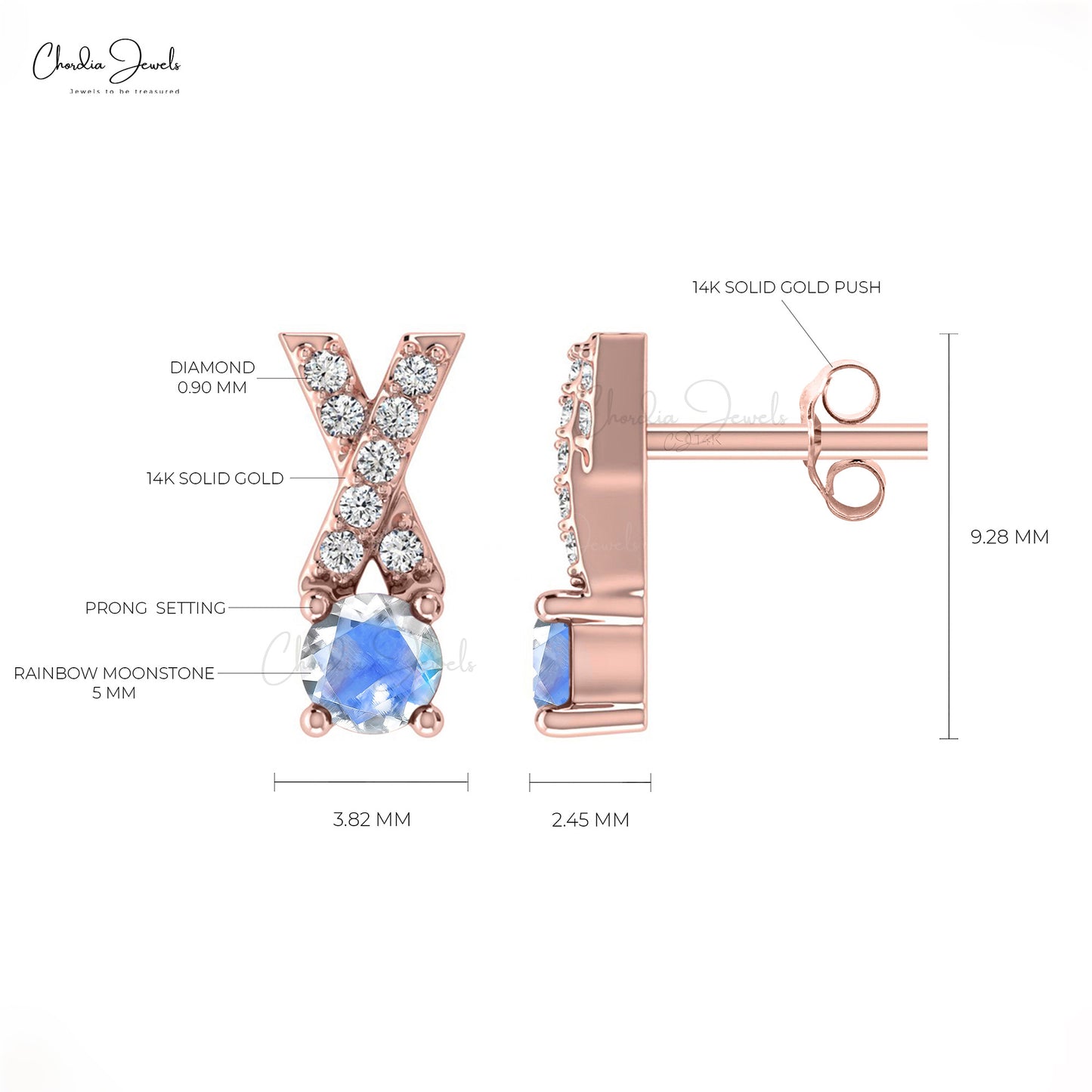 Cross Diamond Earrings