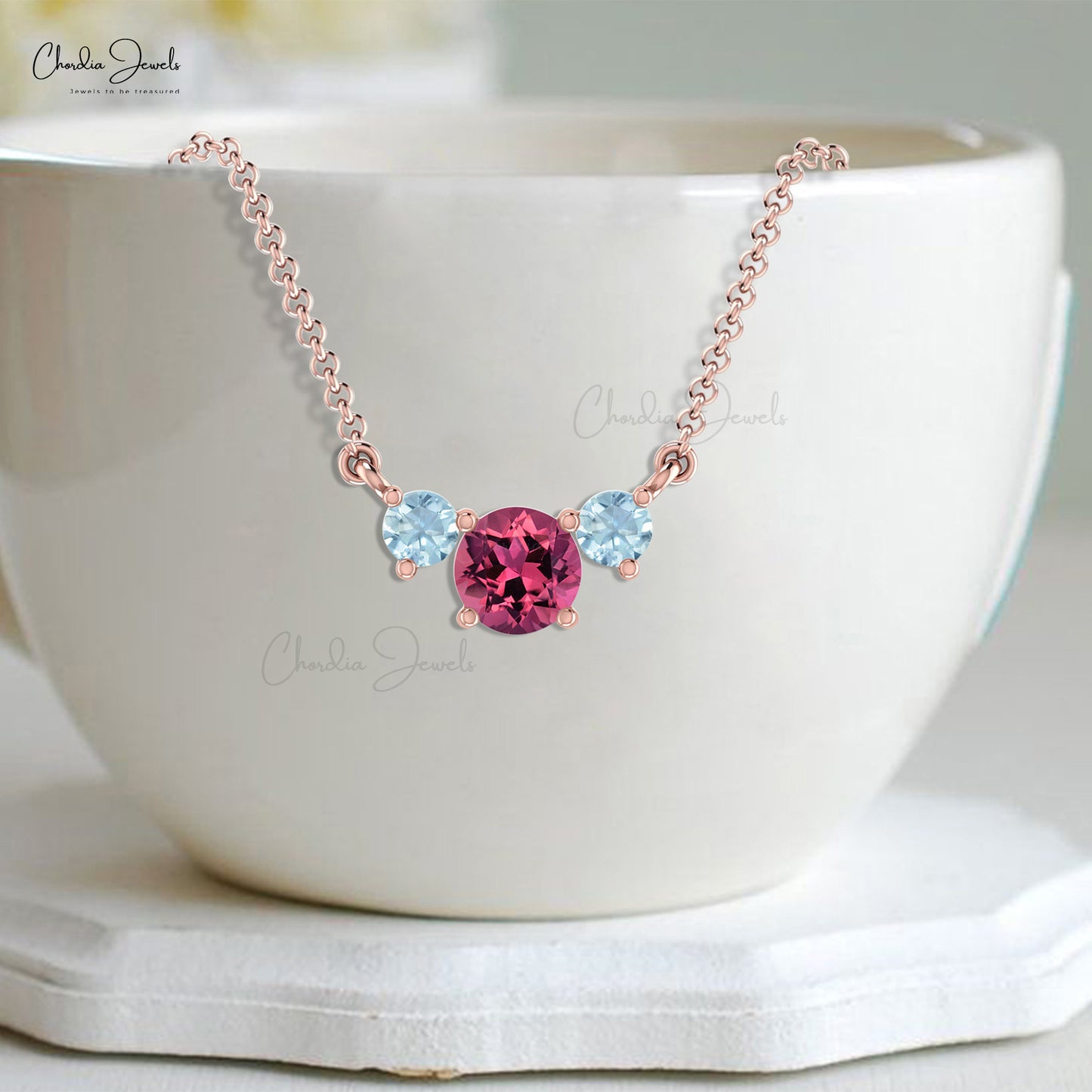 Three stone hotsell necklace