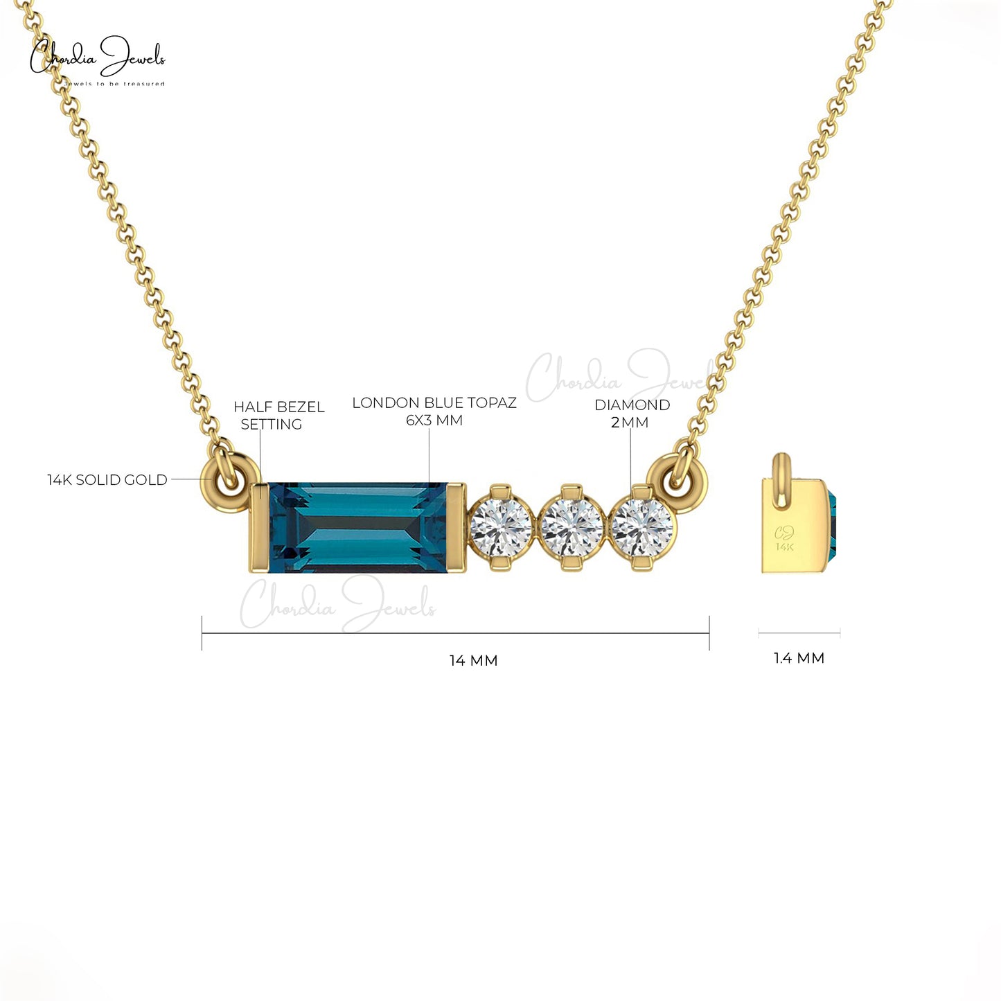 Blue Topaz Pendant