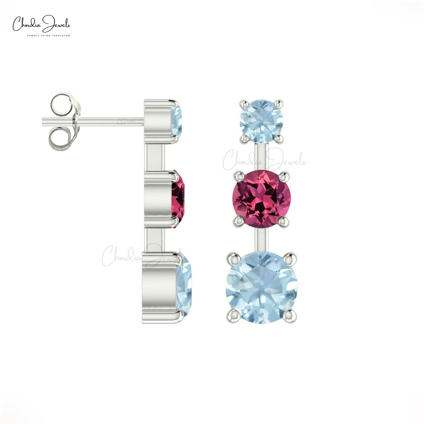 Pink Tourmaline Earrings