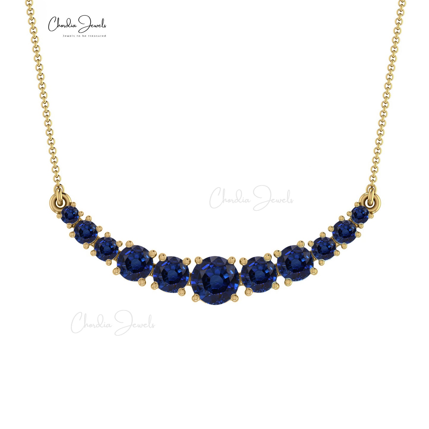 Buy Rajasthan Gems Blue Sapphire Oval Beads Treated Stones Necklace 2 Lines  280 Carats at Amazon.in