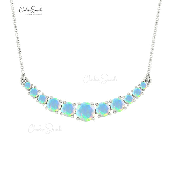 Petite Ethiopian Opal Necklace – Amáli Jewelry