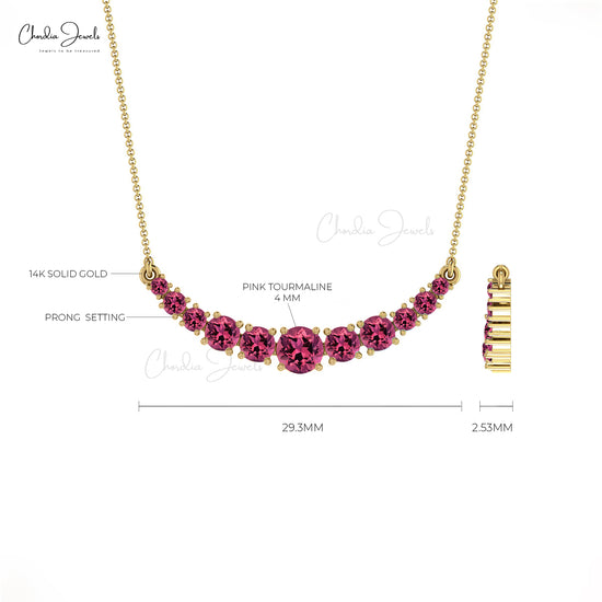 Pink Tourmaline Necklace