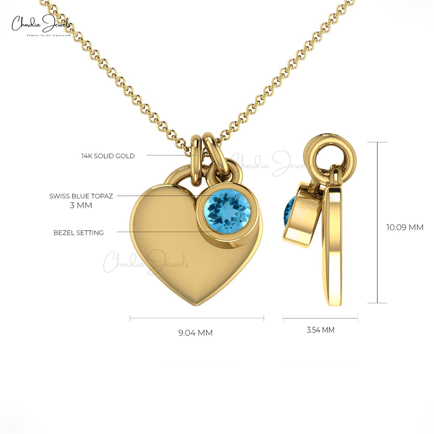 14k Gold Heart Necklace