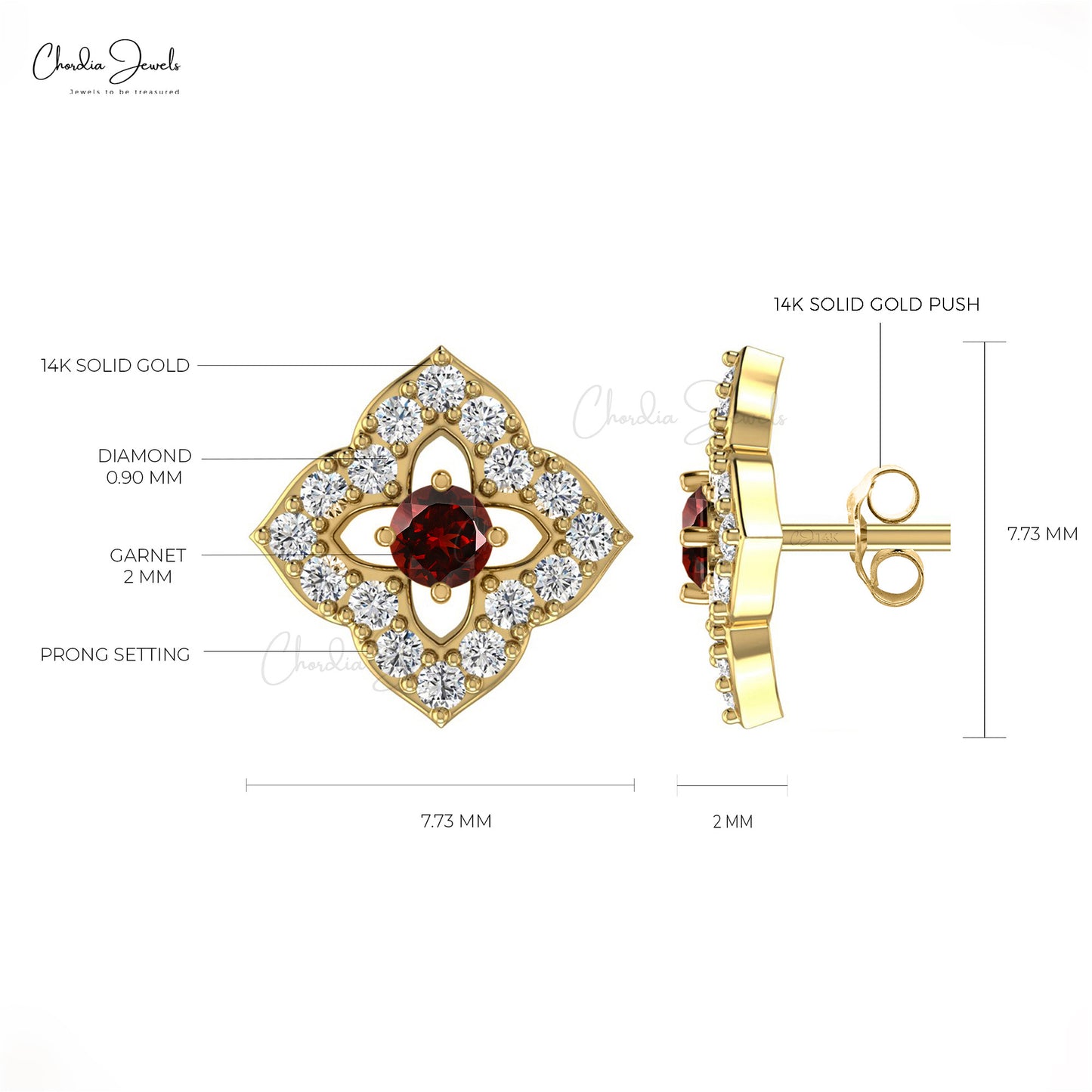 Push Back Studs Earrings 