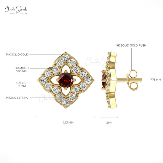 Push Back Studs Earrings 