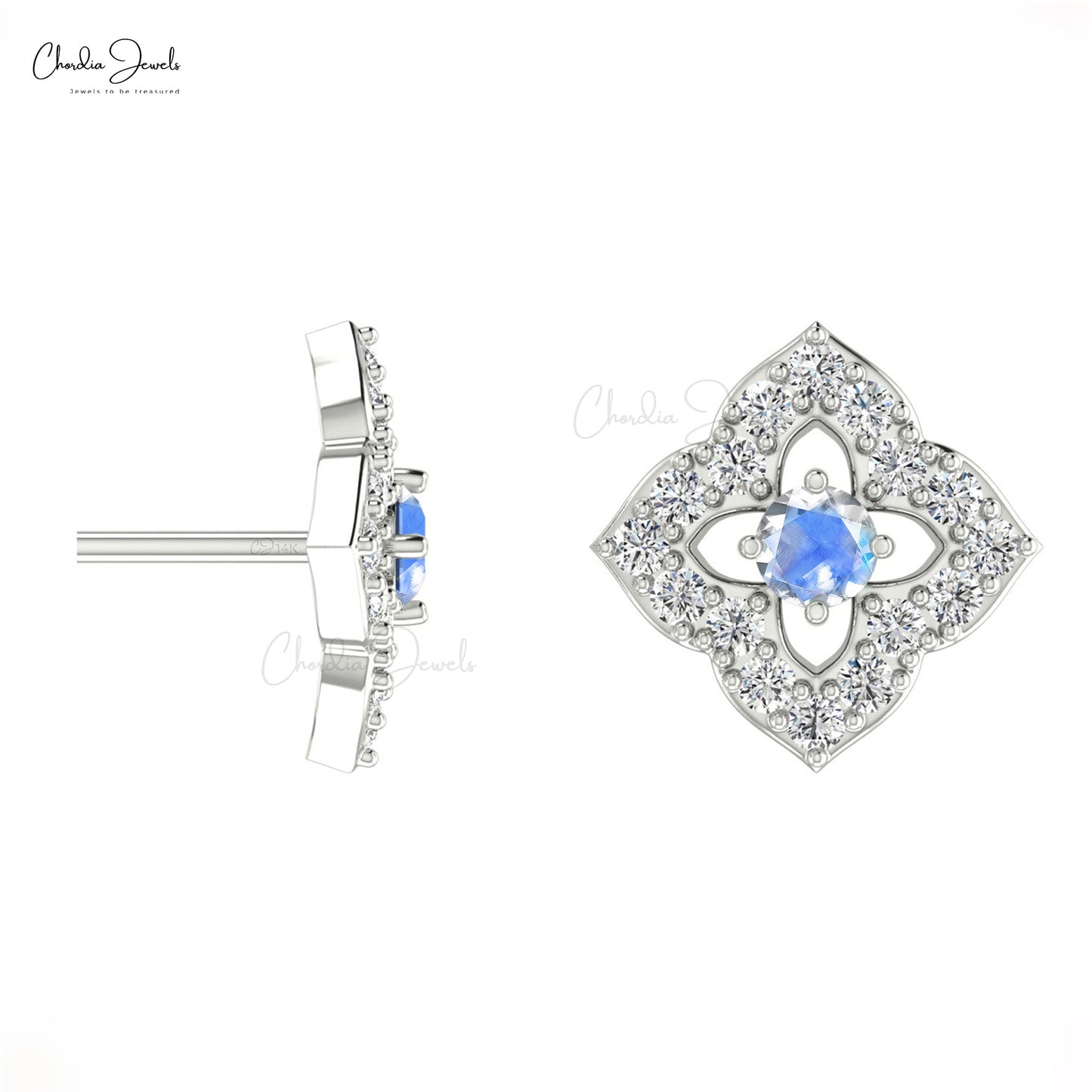 Prong Set Gemstone Studs Earrings