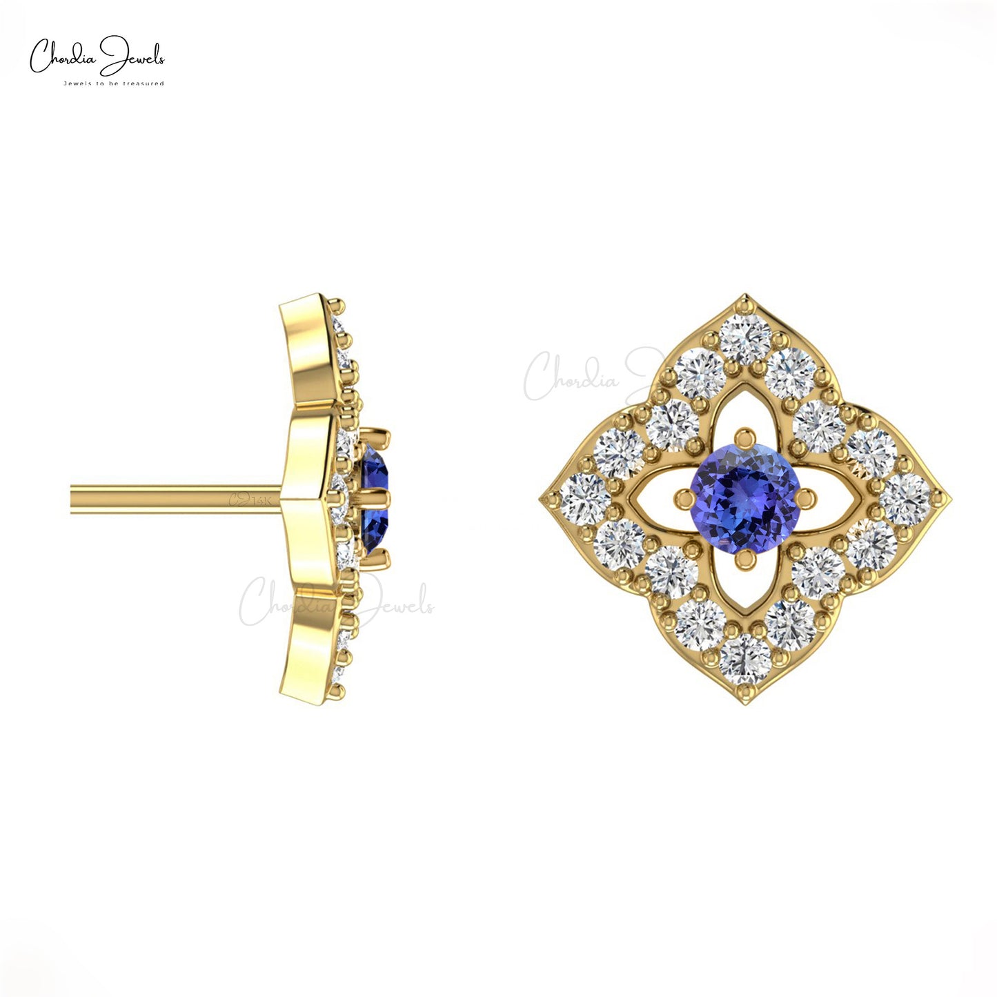 Tanzanite Stud Earrings