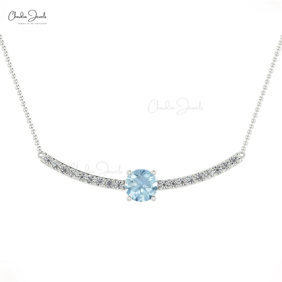 Load image into Gallery viewer, Aquamarine Gemstone Necklace
