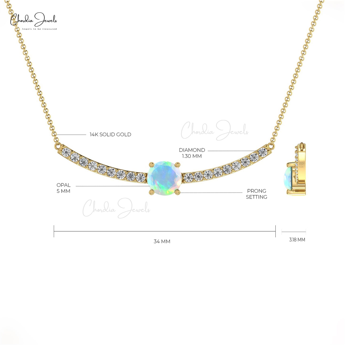 14k Gold Diamond Necklace