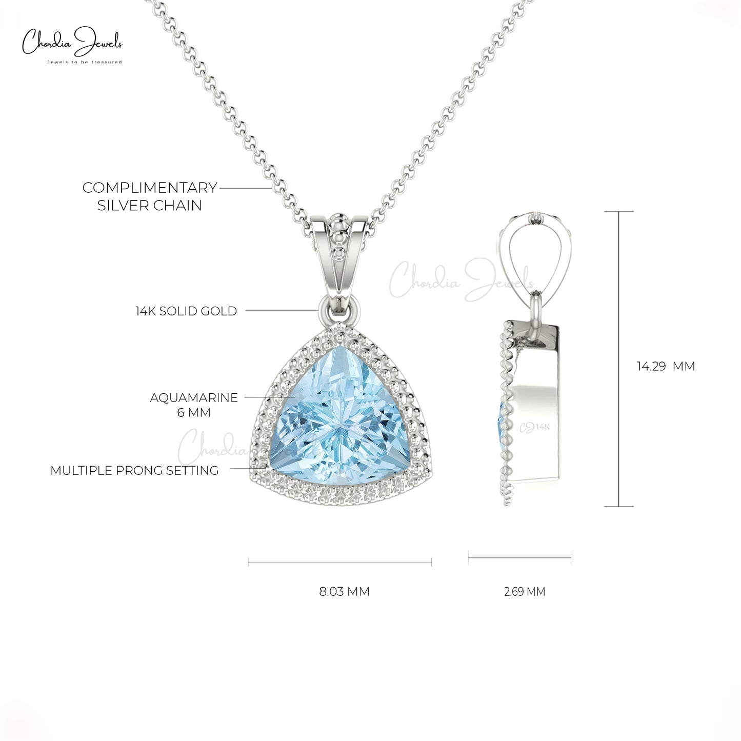 Load image into Gallery viewer, Authentic Aquamarine Pendant
