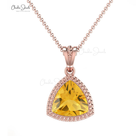 Natural Yellow Citrine Pendant