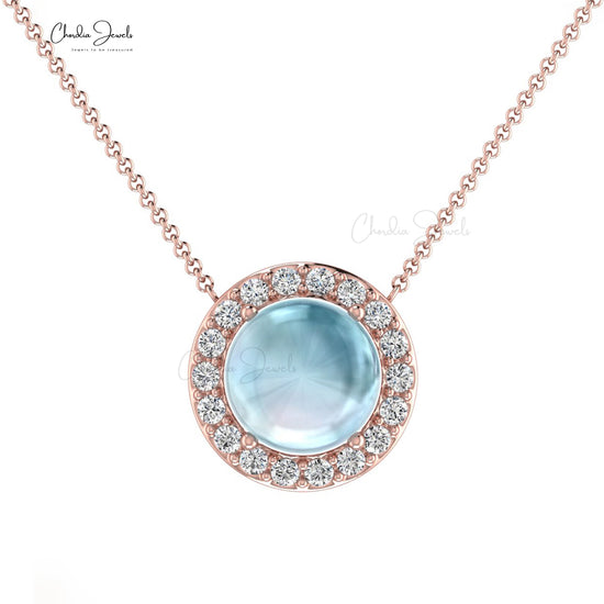 Aquamarine stone necklace