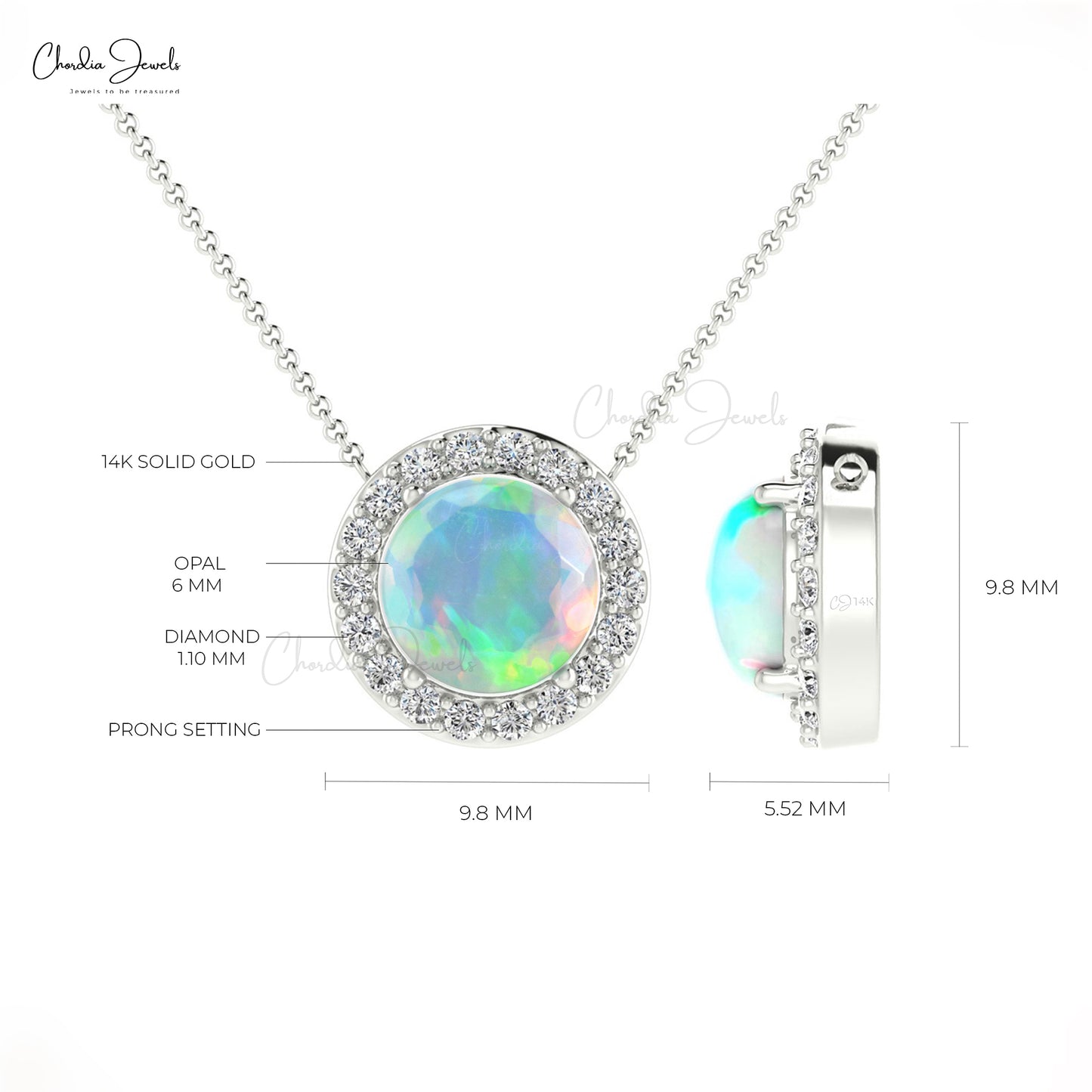 Opal Gemstone Necklace