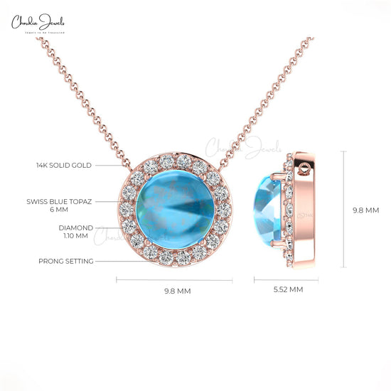 Blue Topaz Dainty Necklace