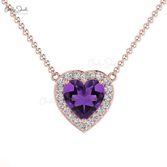 18K White Gold Imperial Purple Amethyst Titanic Necklace - KTCollection