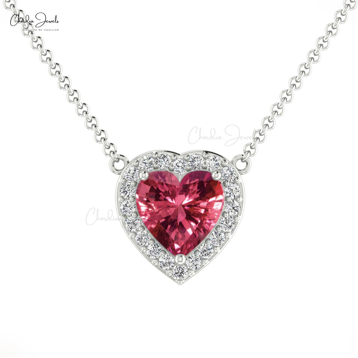 Aura heart-shaped diamond pendant in white gold | De Beers US