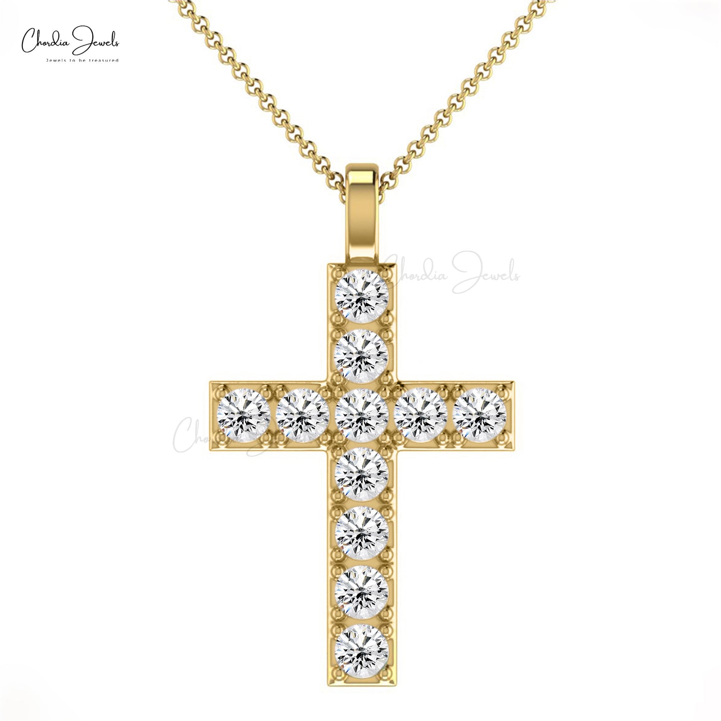 Diamond Cross in White Gold - Gold Presidents