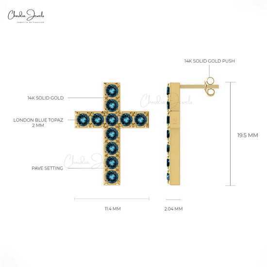 London Blue Topaz Stud Earrings