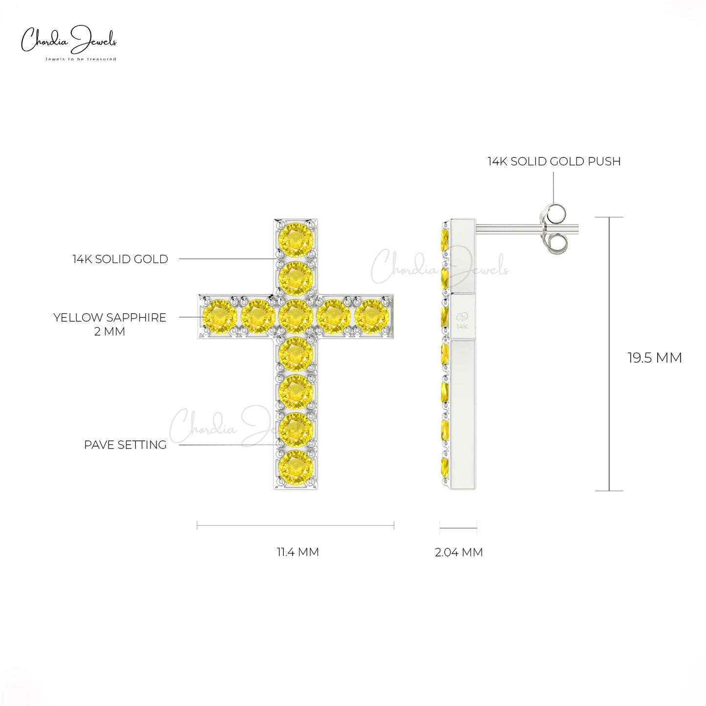 Yellow Sapphire Earrings