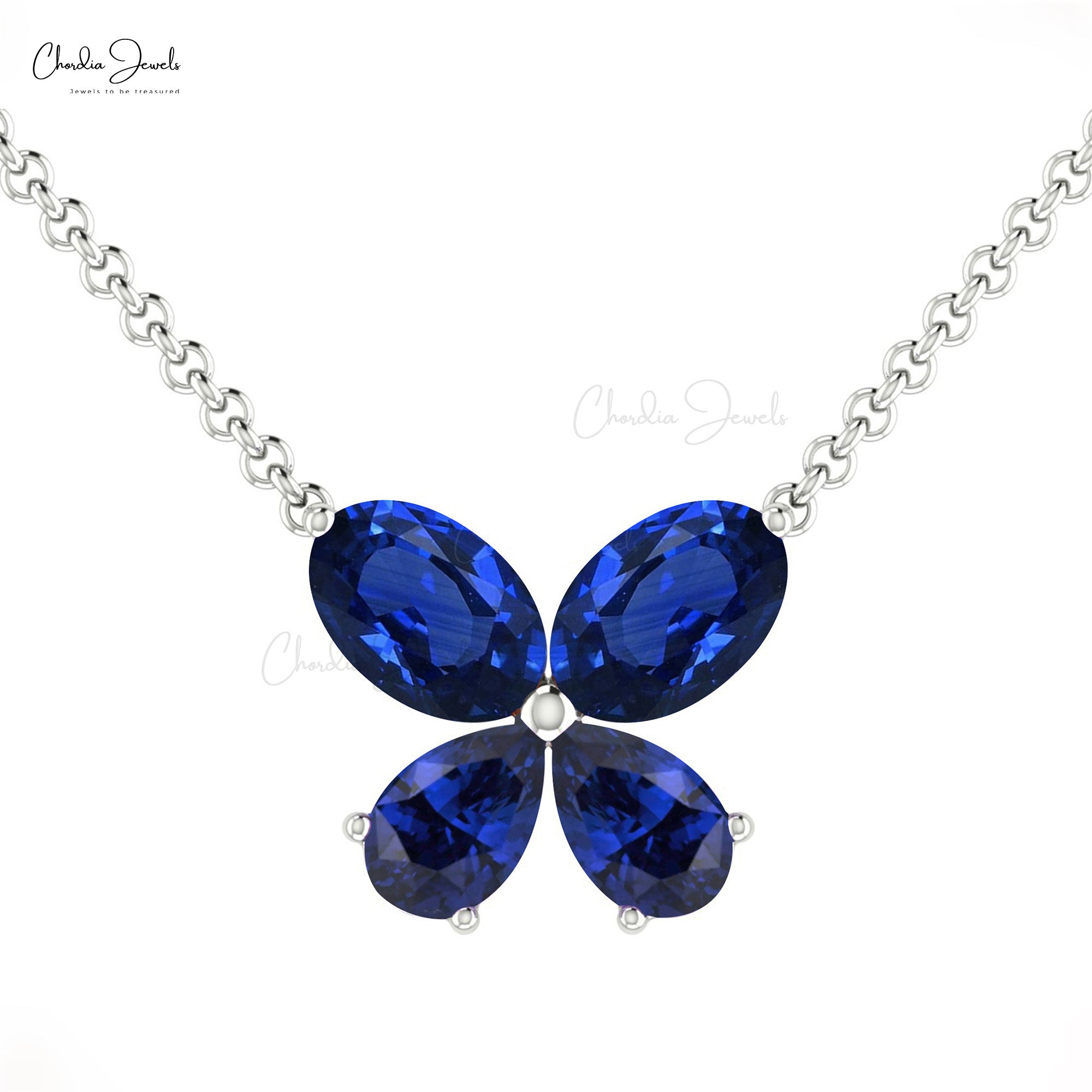 Sapphire sales butterfly necklace