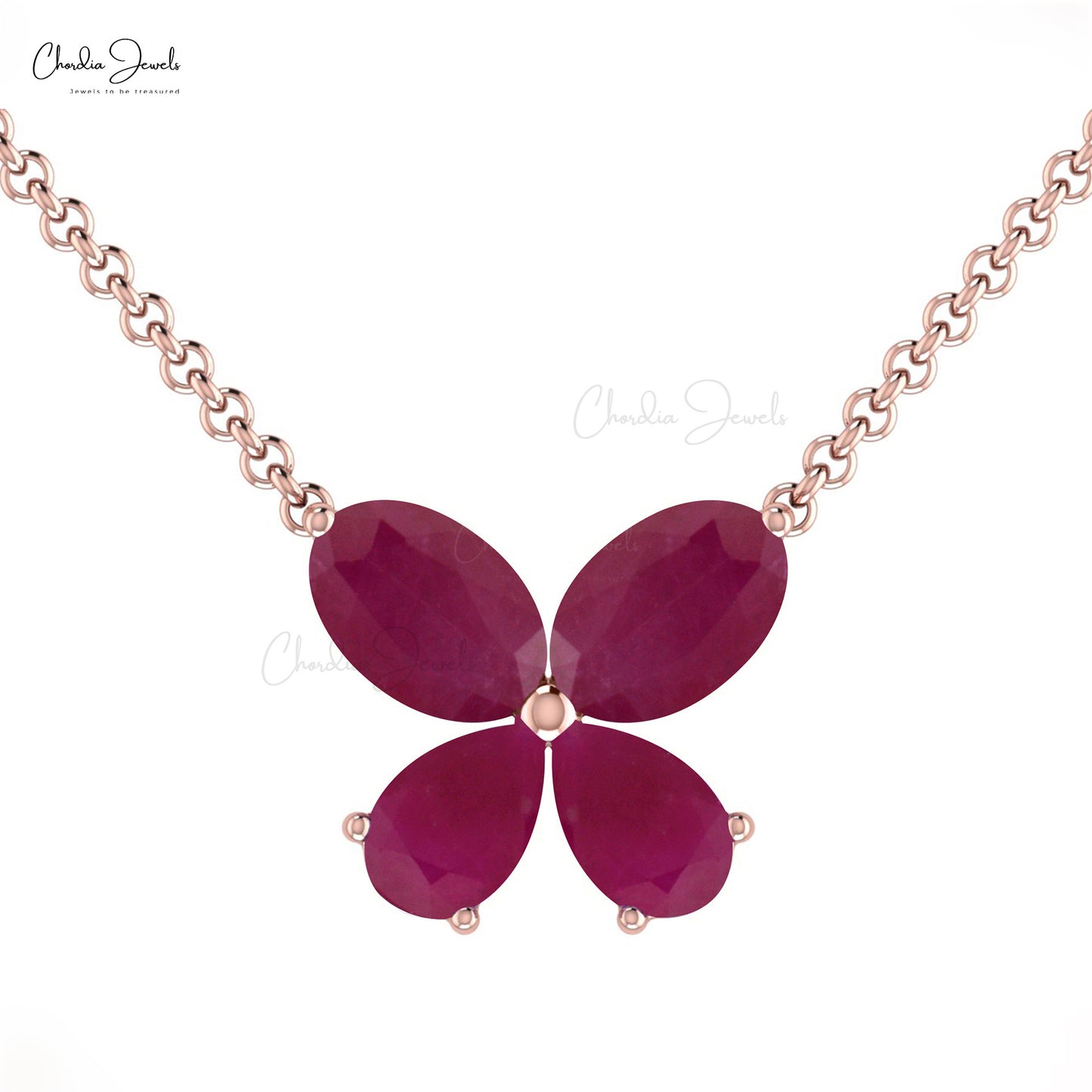 Load image into Gallery viewer, Trend Fashion Jewelry Necklace 14K Pure Gold Butterfly Necklace Pendant Vintage Personalized Genuine Red Ruby Gemstone Charm Necklace Engagement Gift For Her
