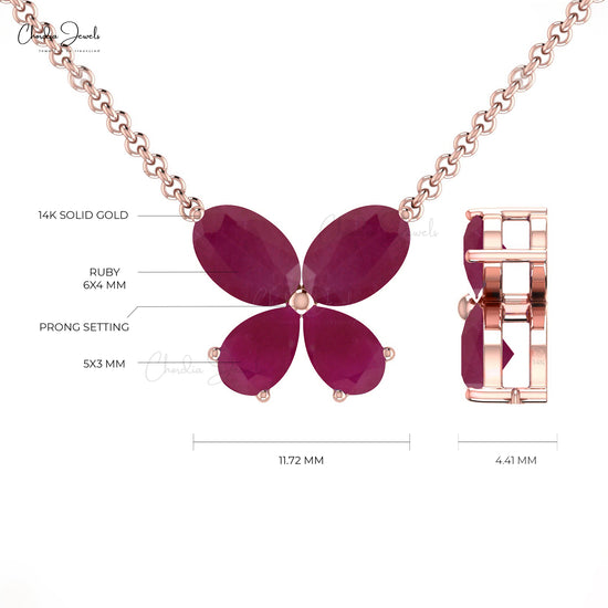 Genuine Red Ruby Necklace