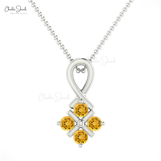 Load image into Gallery viewer, Graceful Citrine Twisted Pendant
