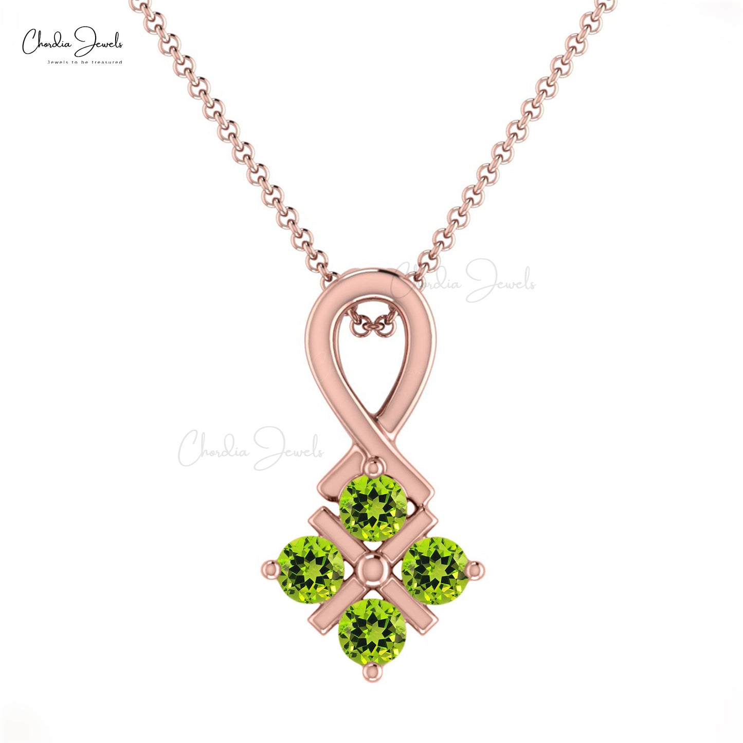 Twisted Peridot Pendant