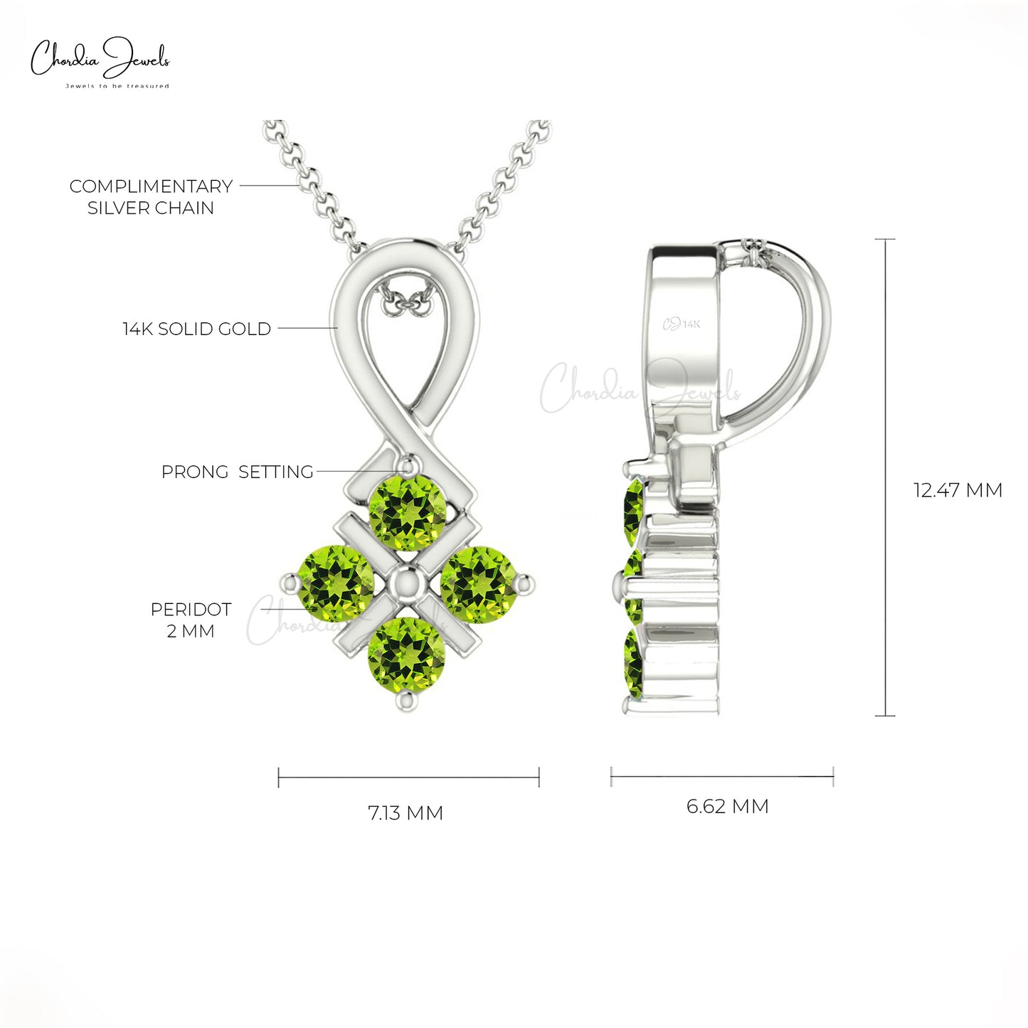 Unique Peridot Diamond Pendant