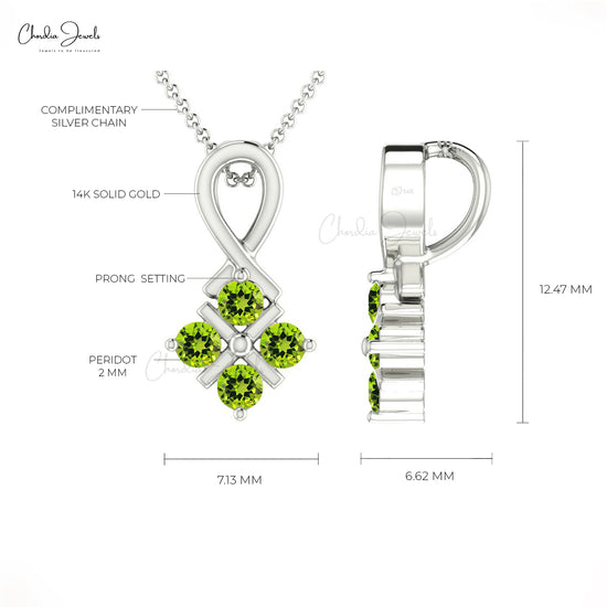 Unique Peridot Diamond Pendant