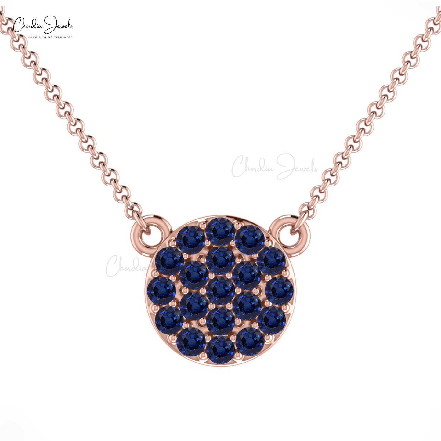 Load image into Gallery viewer, Blue Sapphire Dainty Necklace
