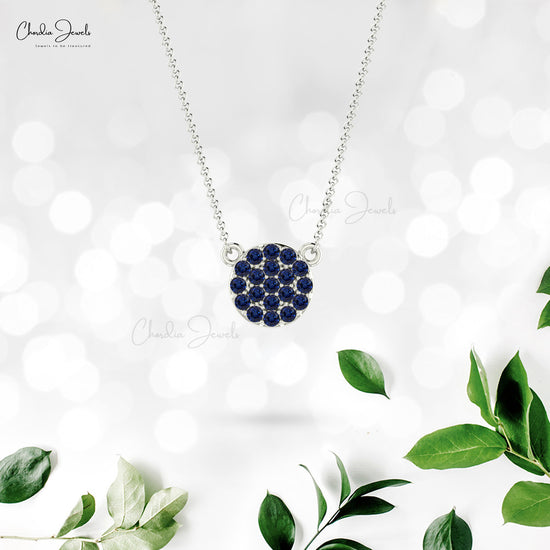 Load image into Gallery viewer, Blue Sapphire Dainty Necklace
