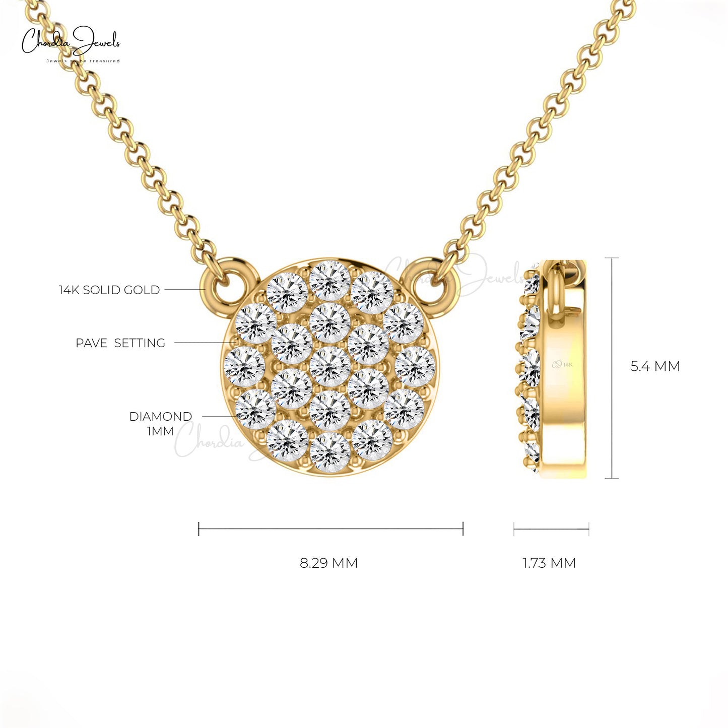 Solid 14k Gold Chain Necklace