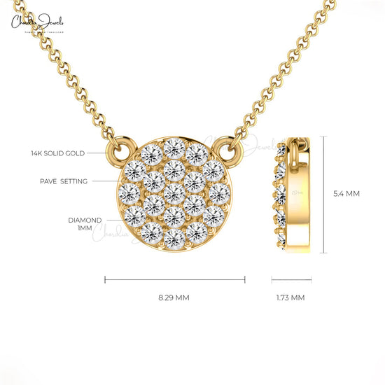 Gorgeous Diamond Dainty Necklace in 14K gold for Wedding Gift