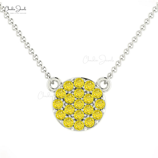 Stunning 14K Gold Yellow Sapphire Dainty Necklace for Woman