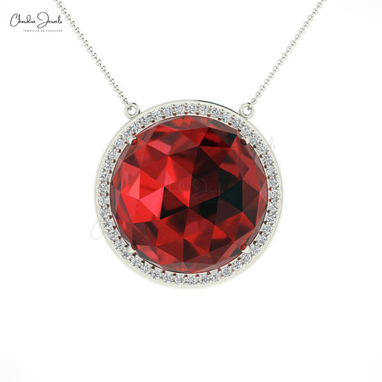 Red Garnet pendant Silver chain Jewelry for women January Birthstone – Kiri  Kiri