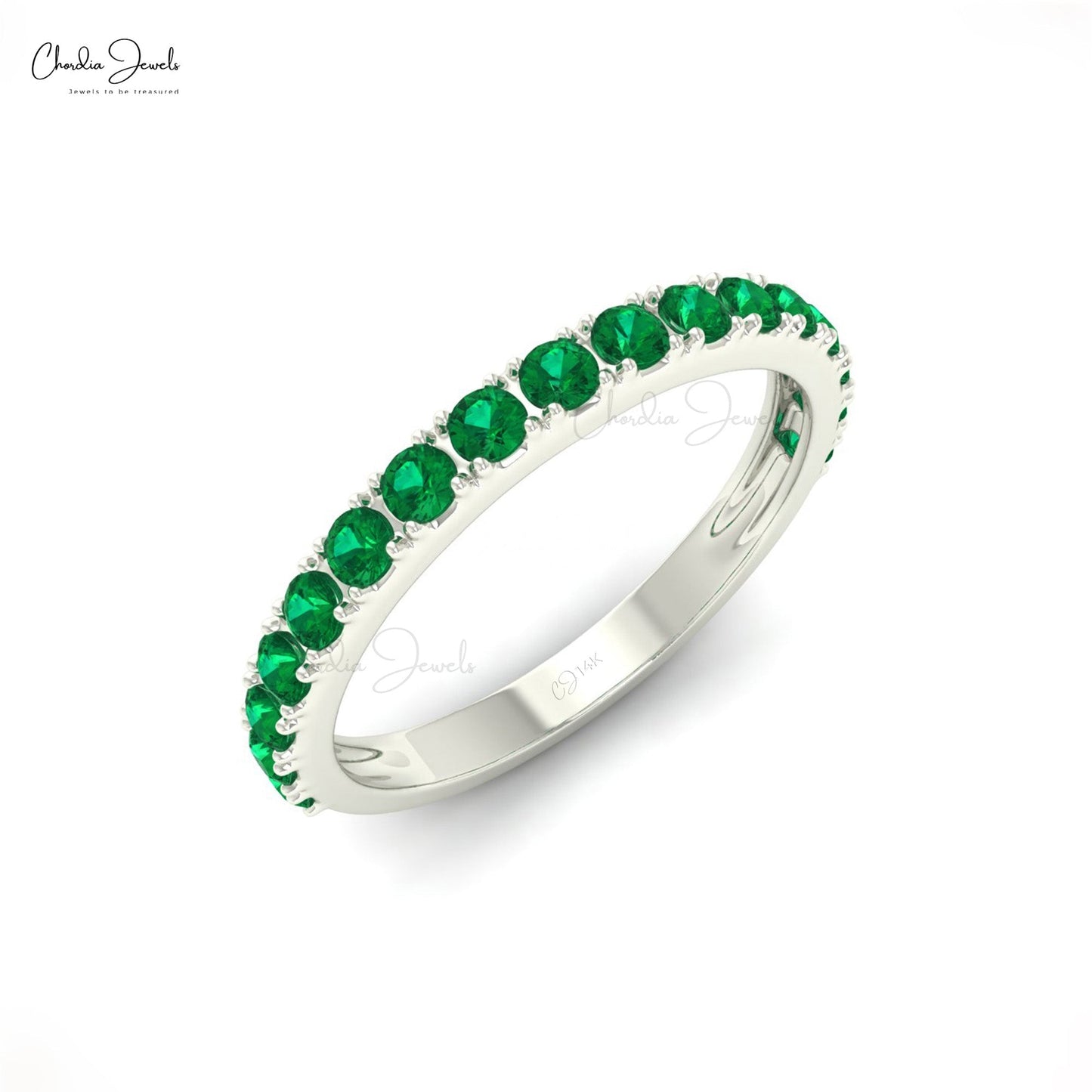 Emerald Eternity Wedding Ring