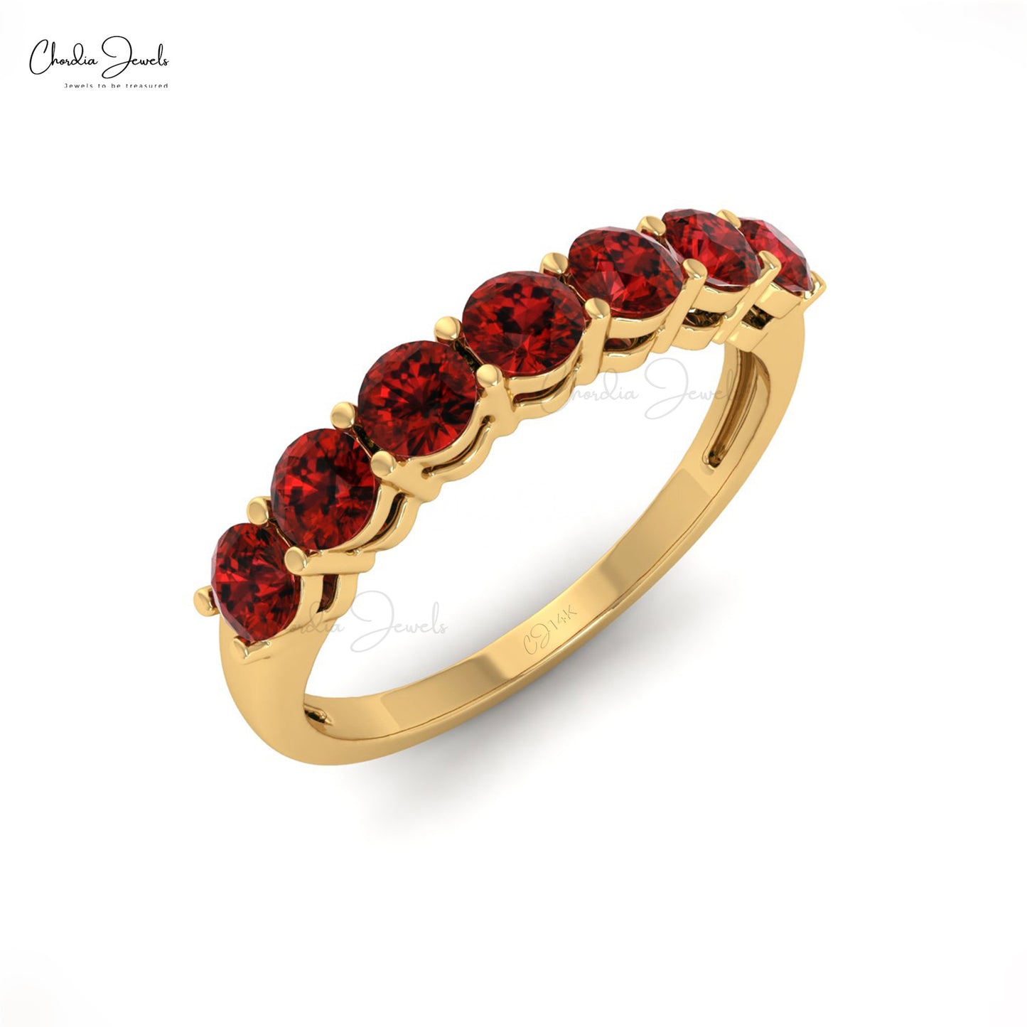 Garnet eternity ring yellow gold hotsell