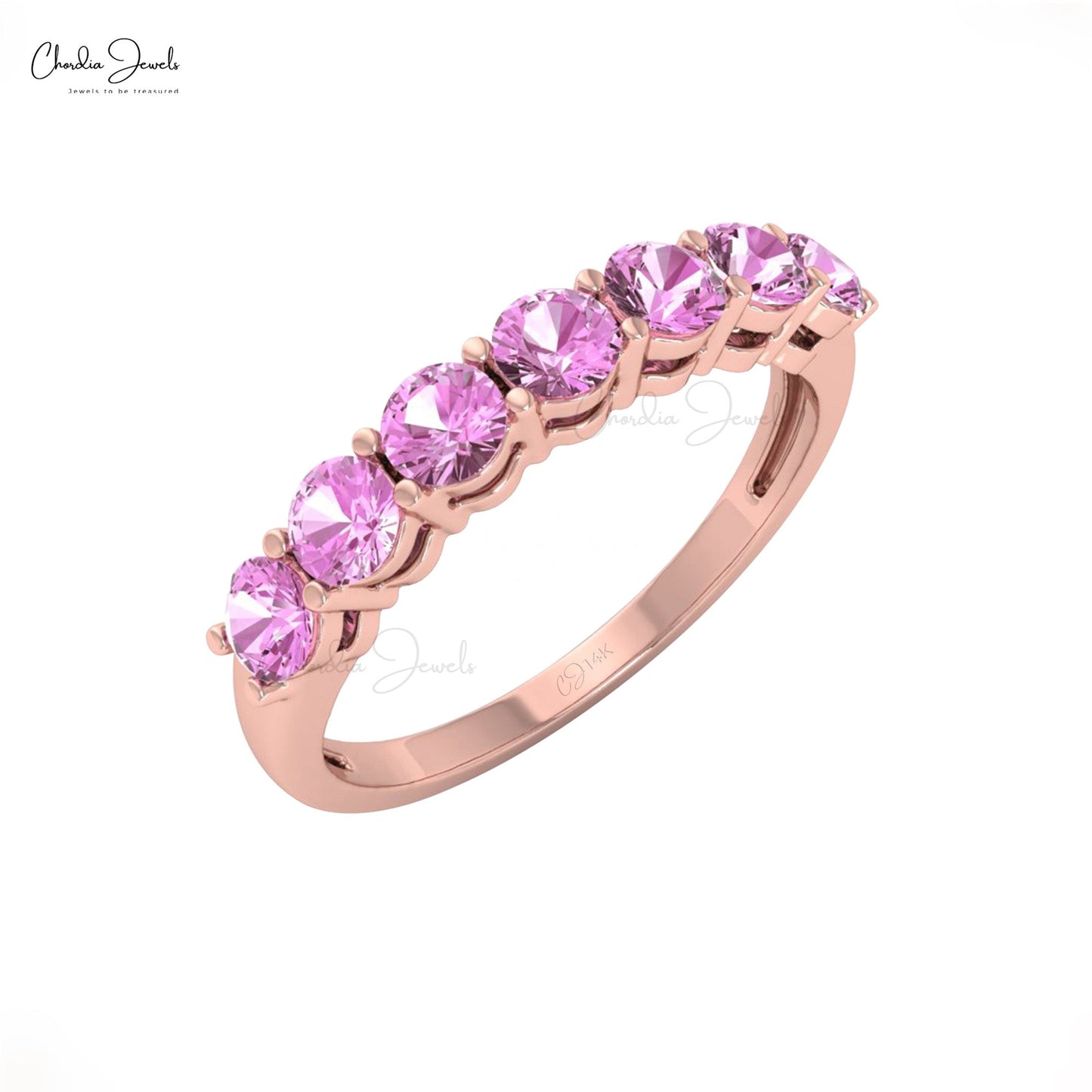 Minimalist Pink Sapphire Top Quality Gemstone Ring for Her