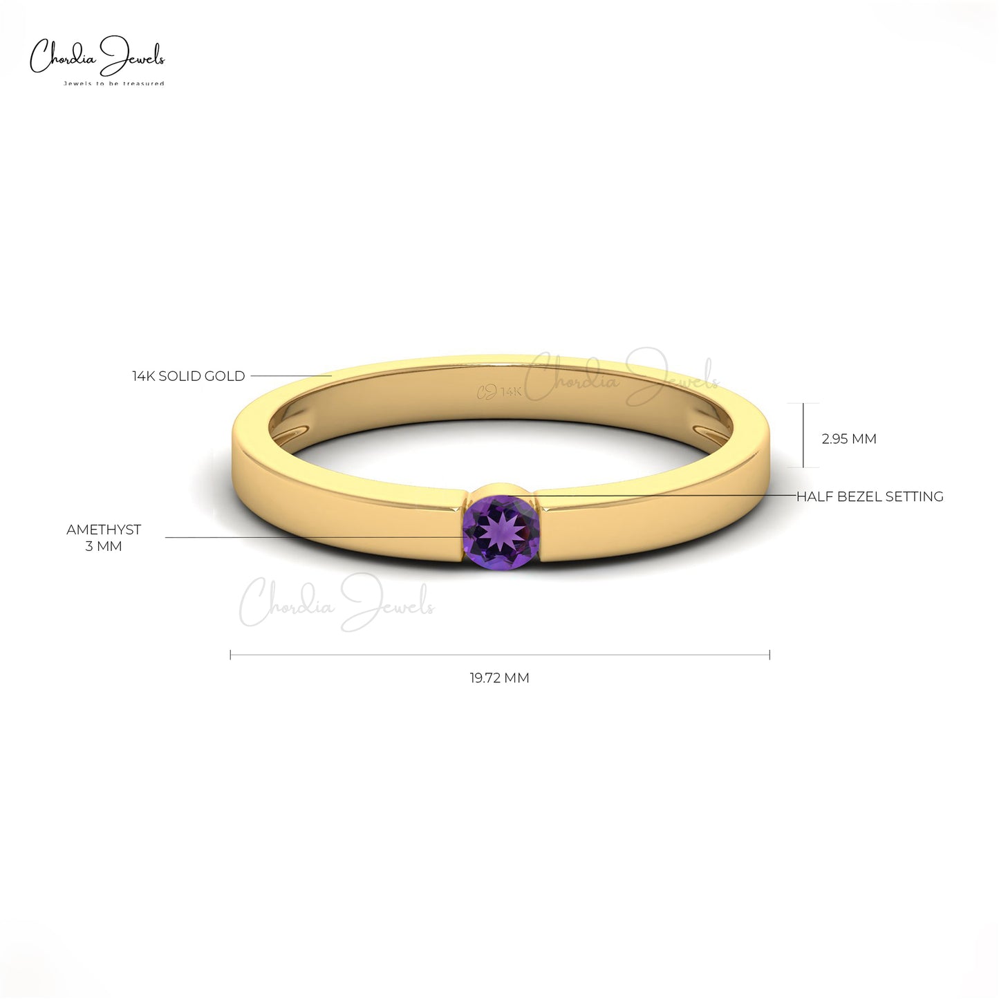 AMETHYST SOLITAIRE RING